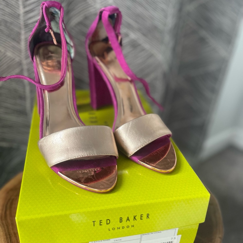 Ted baker pink/purple ish /metallic gold/rose gold